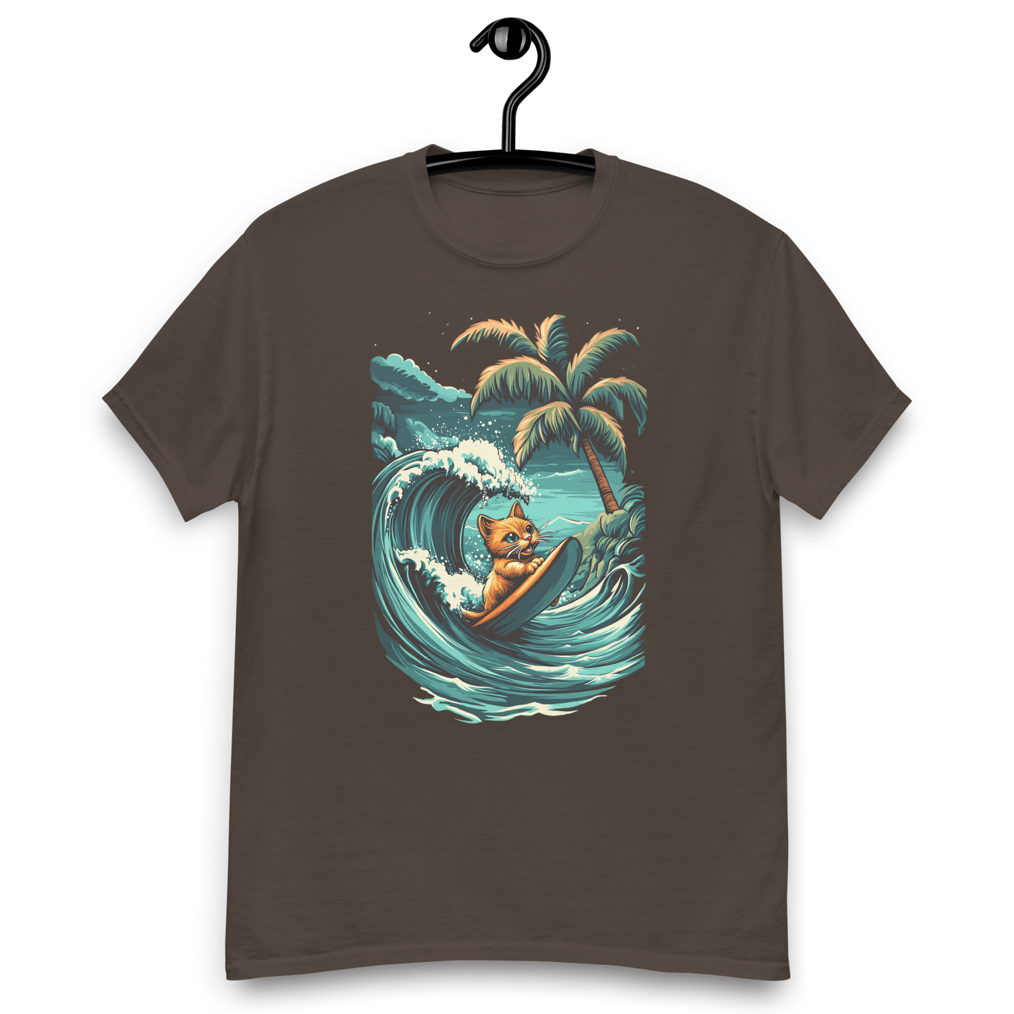 Camiseta clásica unisex (Surfing Cat)