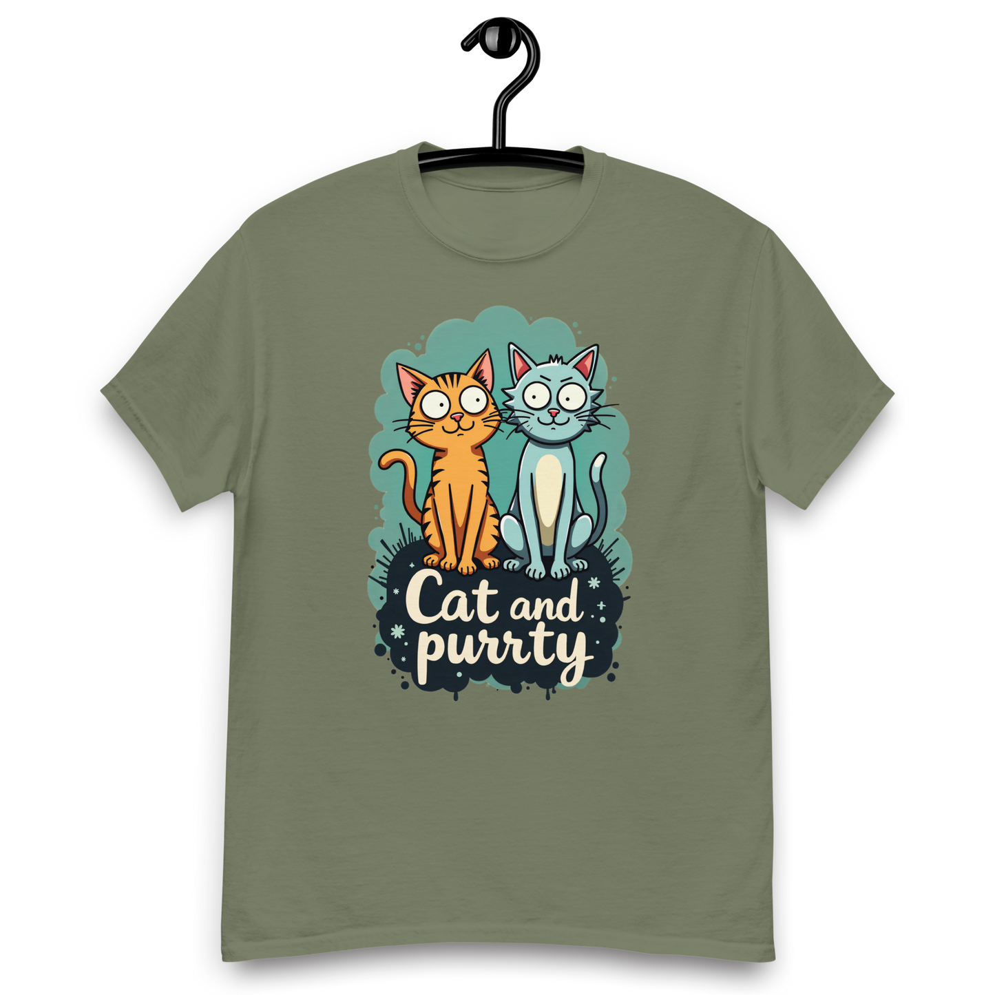 Camiseta clásica unisex (Cat and Purrty)