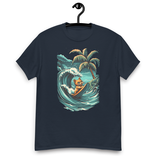 Camiseta clásica unisex (Surfing Cat)