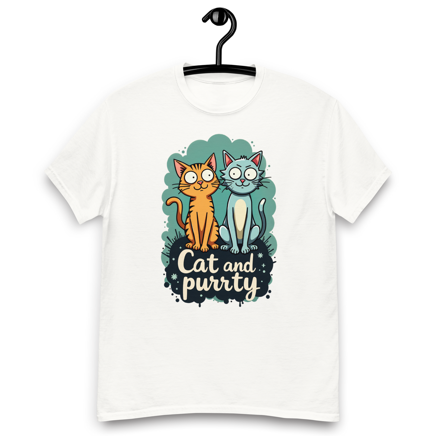 Camiseta clásica unisex (Cat and Purrty)