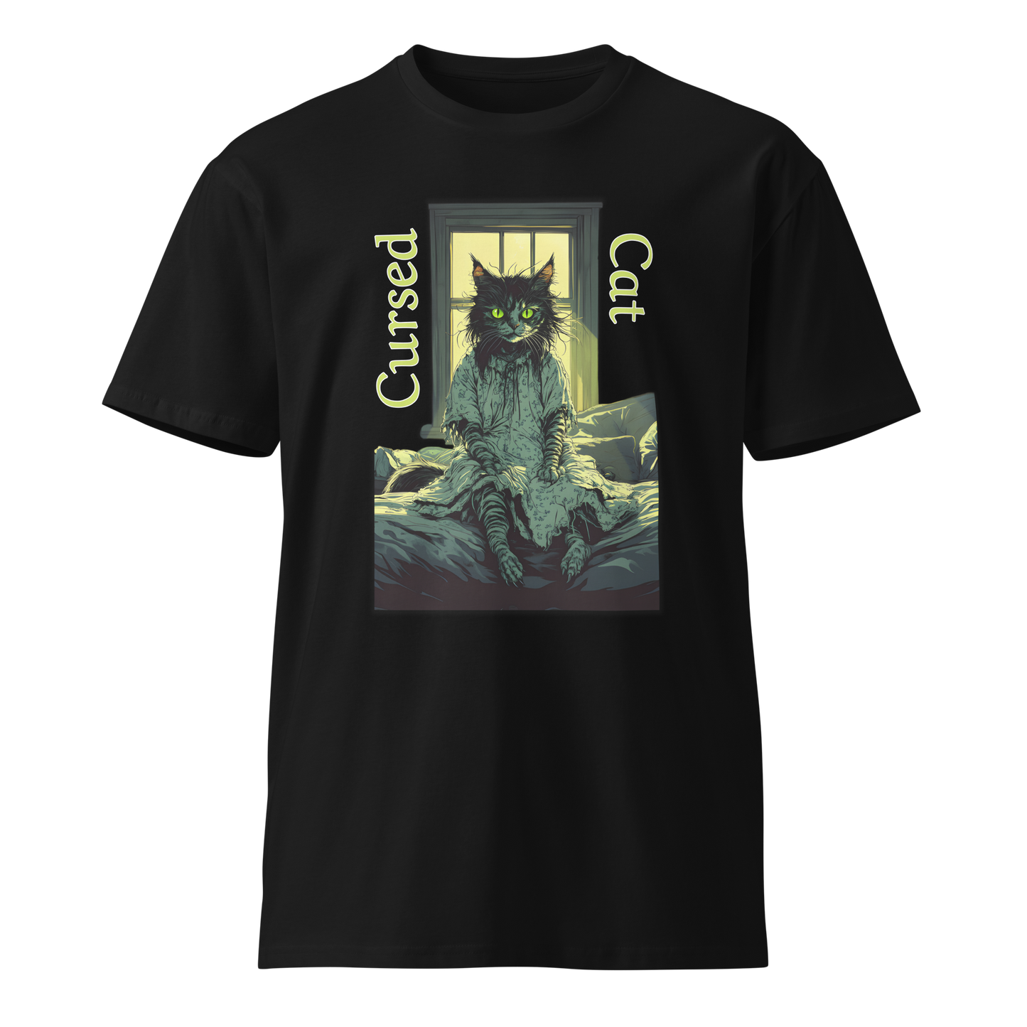 Camiseta premium unisex (Cursed Cat)