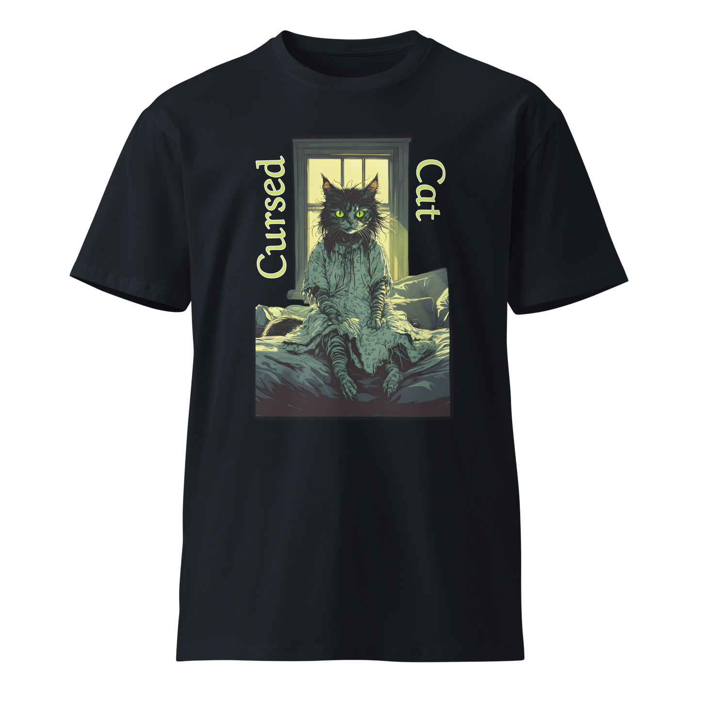 Camiseta premium unisex (Cursed Cat)